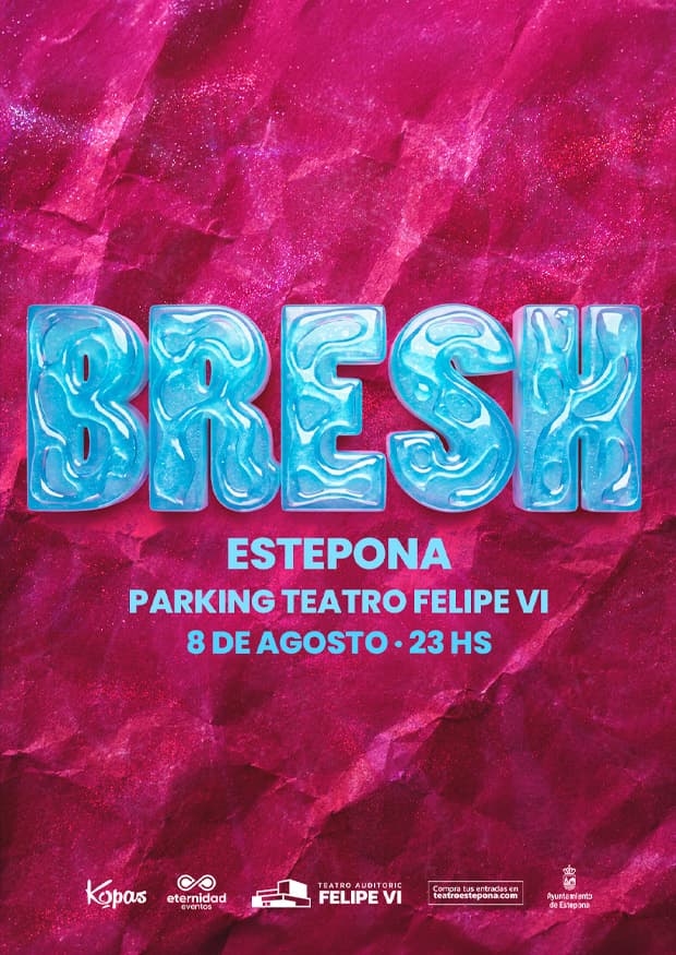 Cartel de la fiesta Bresh en el Teatro Felipe VI de Estepona