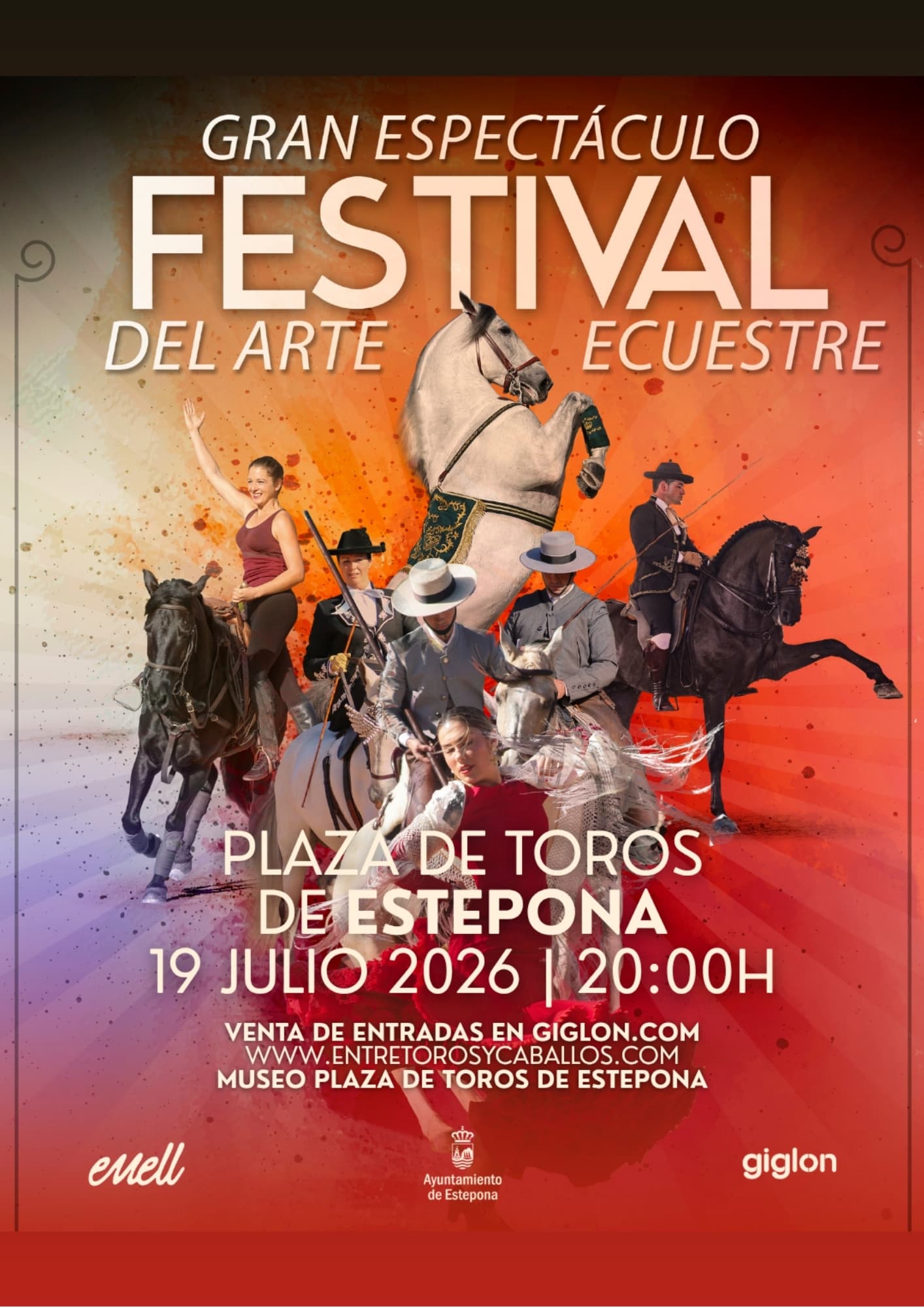 Cartel del Festival del Arte Ecuestre en la Plaza de Toros de Estepona