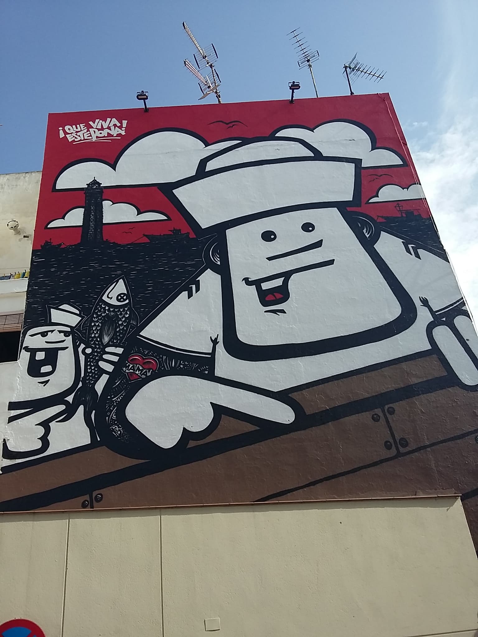 Mural "Freaks" de Rebelzer en Estepona
