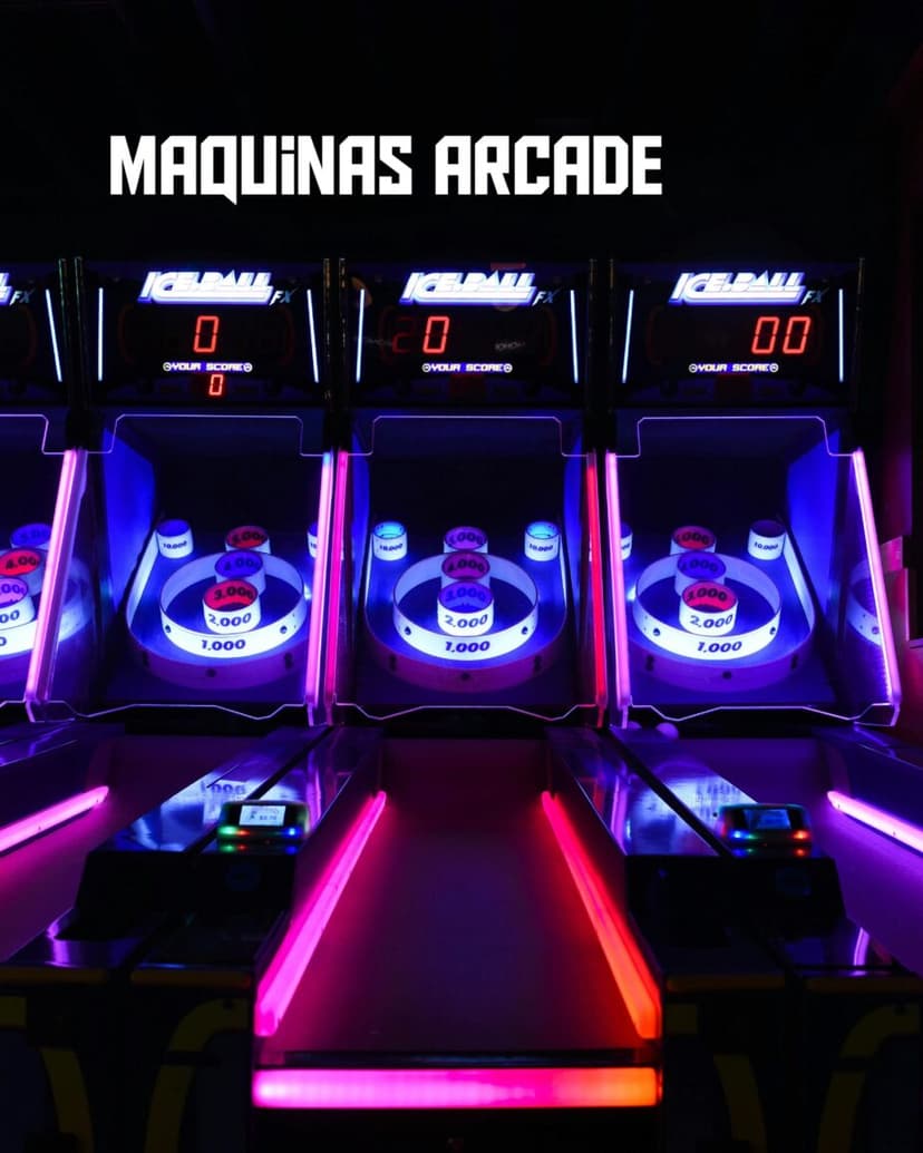 Máquinas arcade de disparo de aros en la zona recreativa de Miroko Park