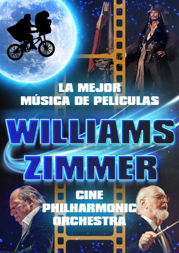Cartel de 'La mejor música de películas', con la Cine Philharmonic Orchestra y las bandas sonoras de John Williams y Hans Zimmer