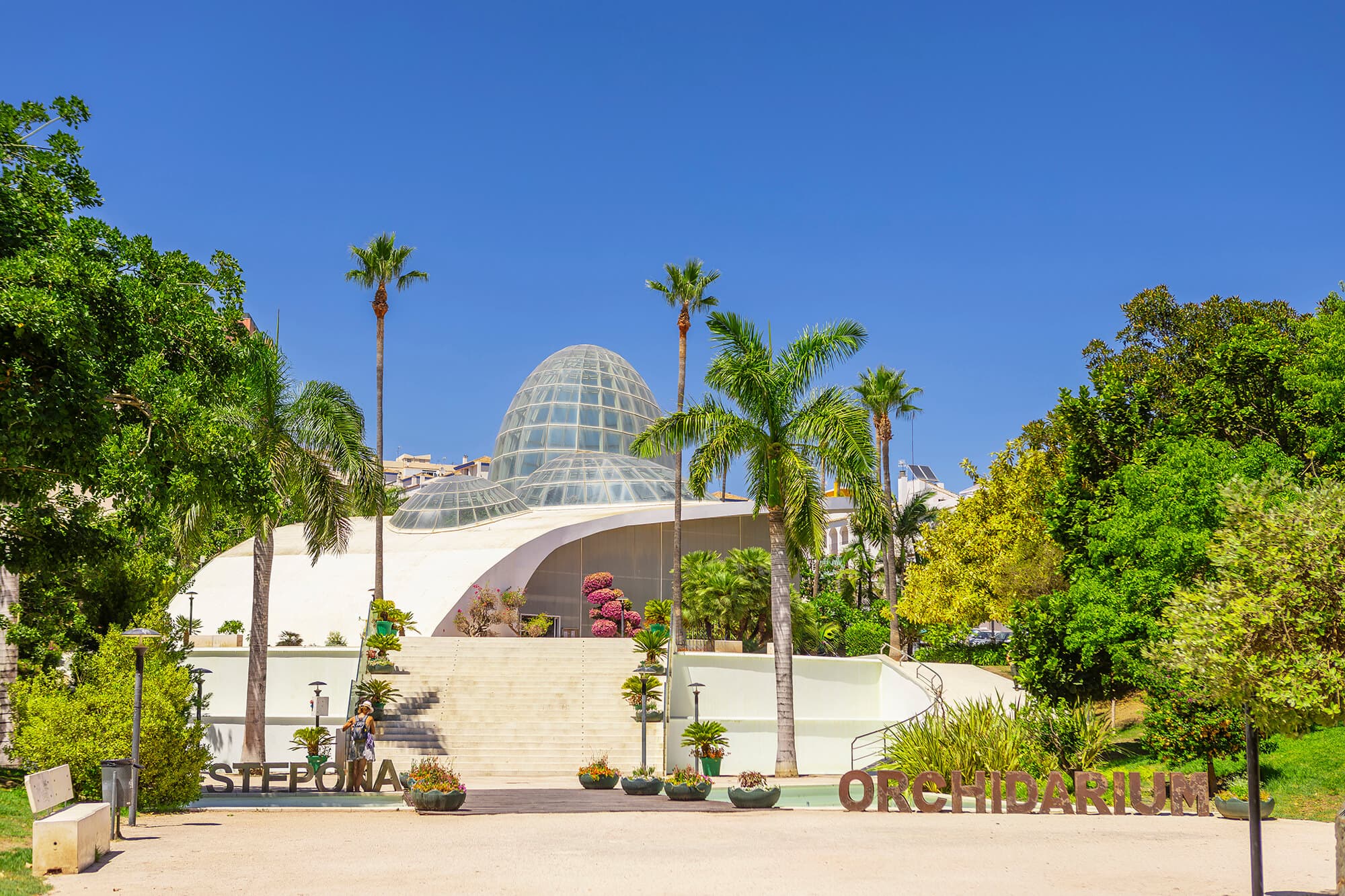 Orchidarium botanical garden in Estepona — tropical plants and orchids.